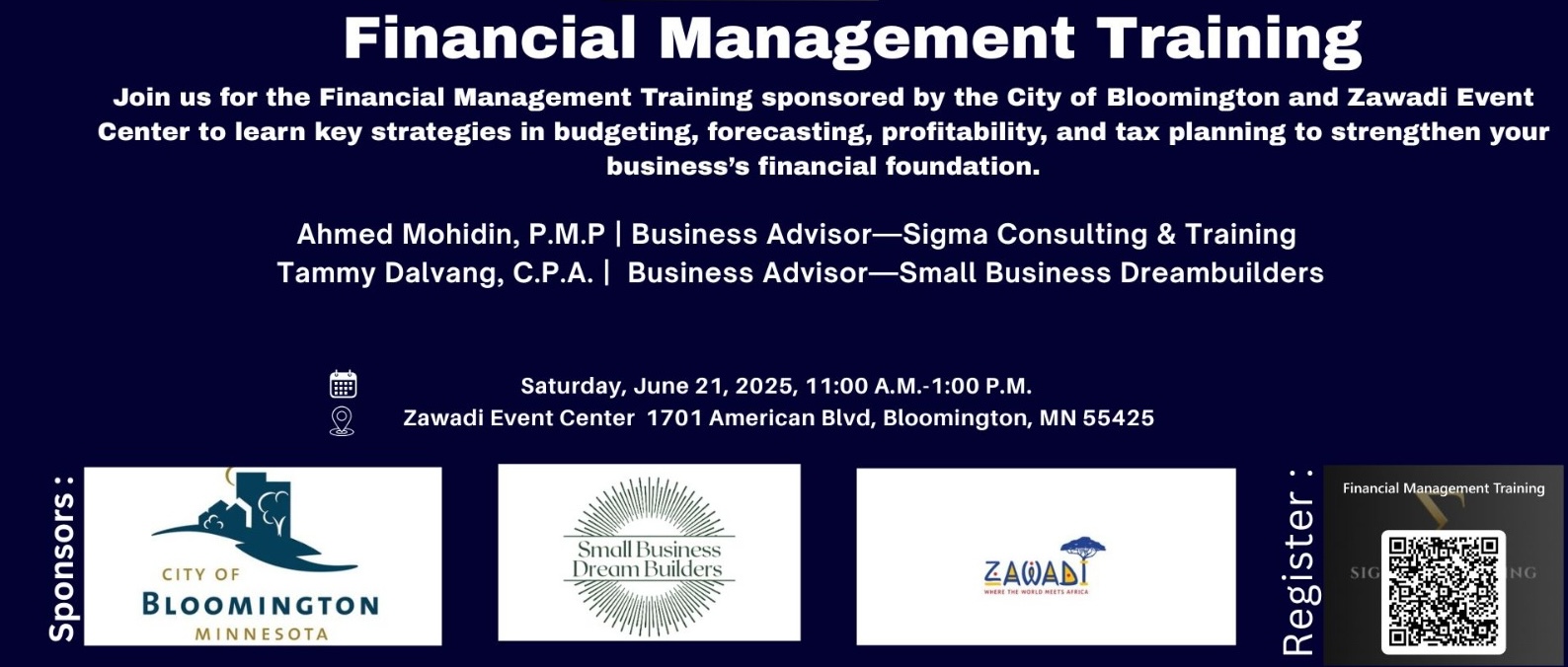 Financial Management Training poster